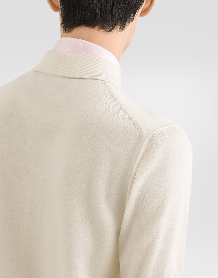 Dolce & Gabbana Polo en cachemire Dolce & Gabbana Polo en cachemire Blanc GXZ02TJBW1W
