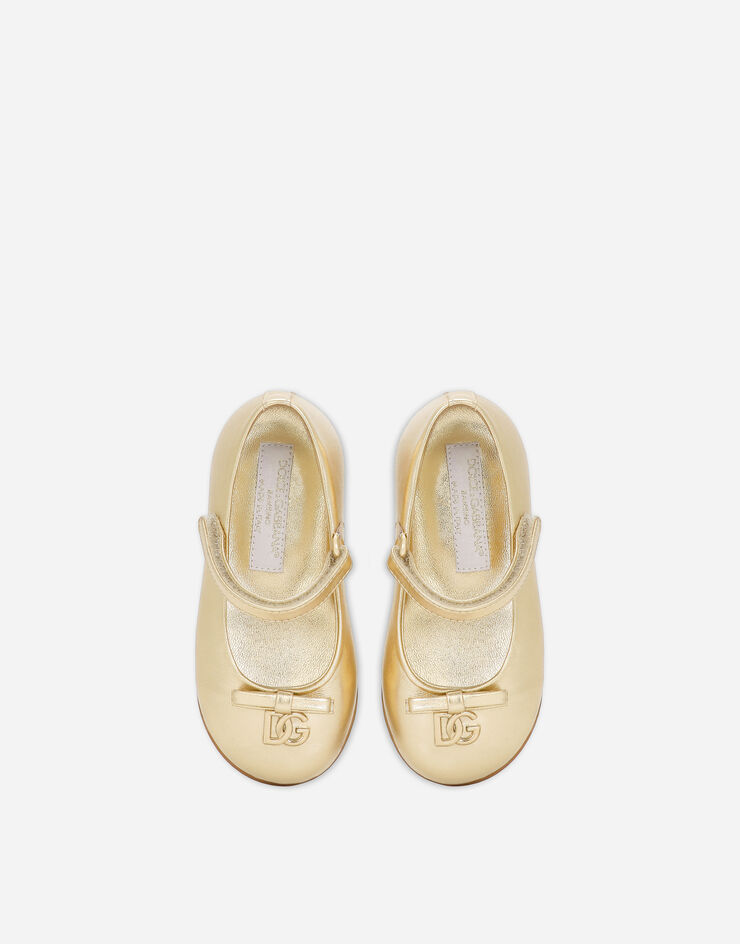 Dolce&Gabbana Ballerina in nappa laminata Oro D20081AJ133