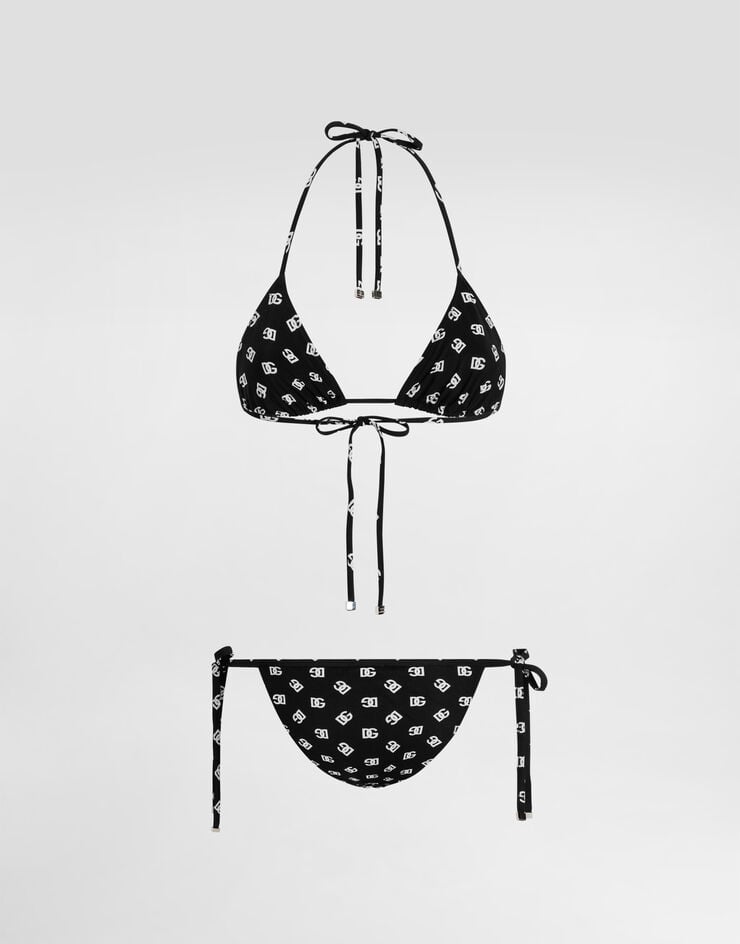Dolce & Gabbana Triangle bikini with DG logo print Print O8A02JON02A