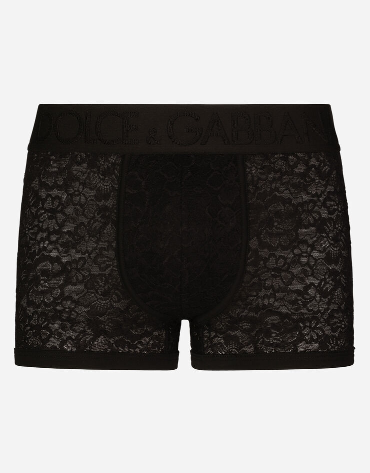 Dolce & Gabbana Stretch lace boxers Black M4D85JFLUAI