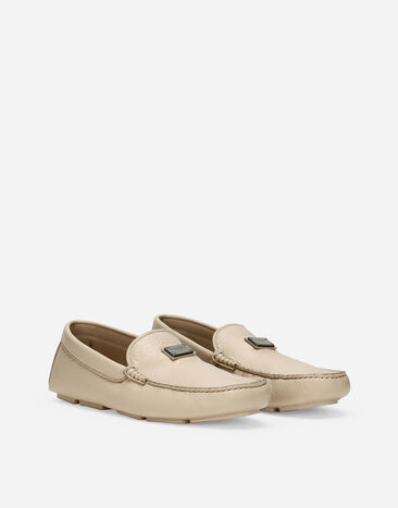 Dolce & Gabbana Deerskin driver shoes Beige A50596A8034