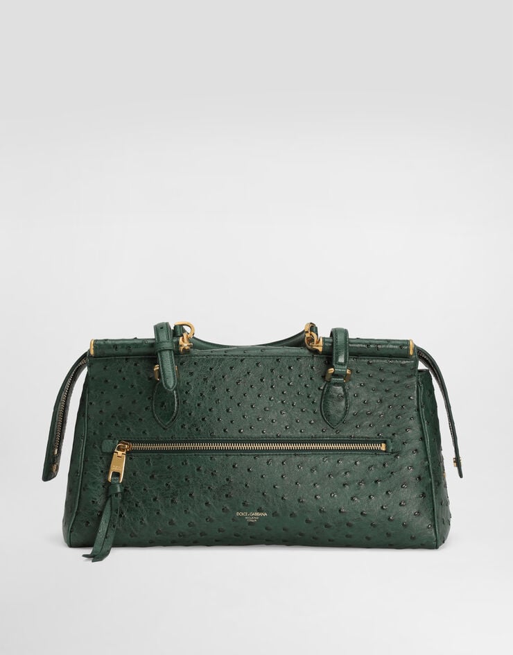 Dolce & Gabbana Vittoria ostrich leather handbag Dolce & Gabbana Vittoria ostrich leather handbag Green BB7844A8G31