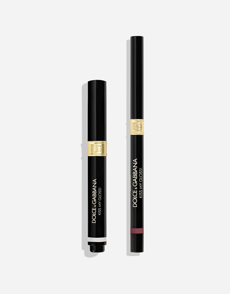 Dolce & Gabbana Kiss My Gloss! 04 Gossip - Burgundy  liner and transparent pink gold duochrome gloss MKUPLIP0016