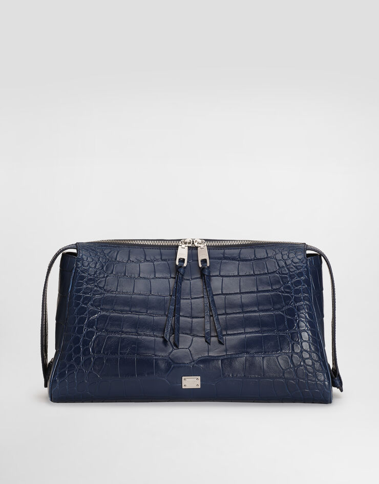 Dolce & Gabbana Vittoria alligator crossbody bag Denim BM2190A2T69