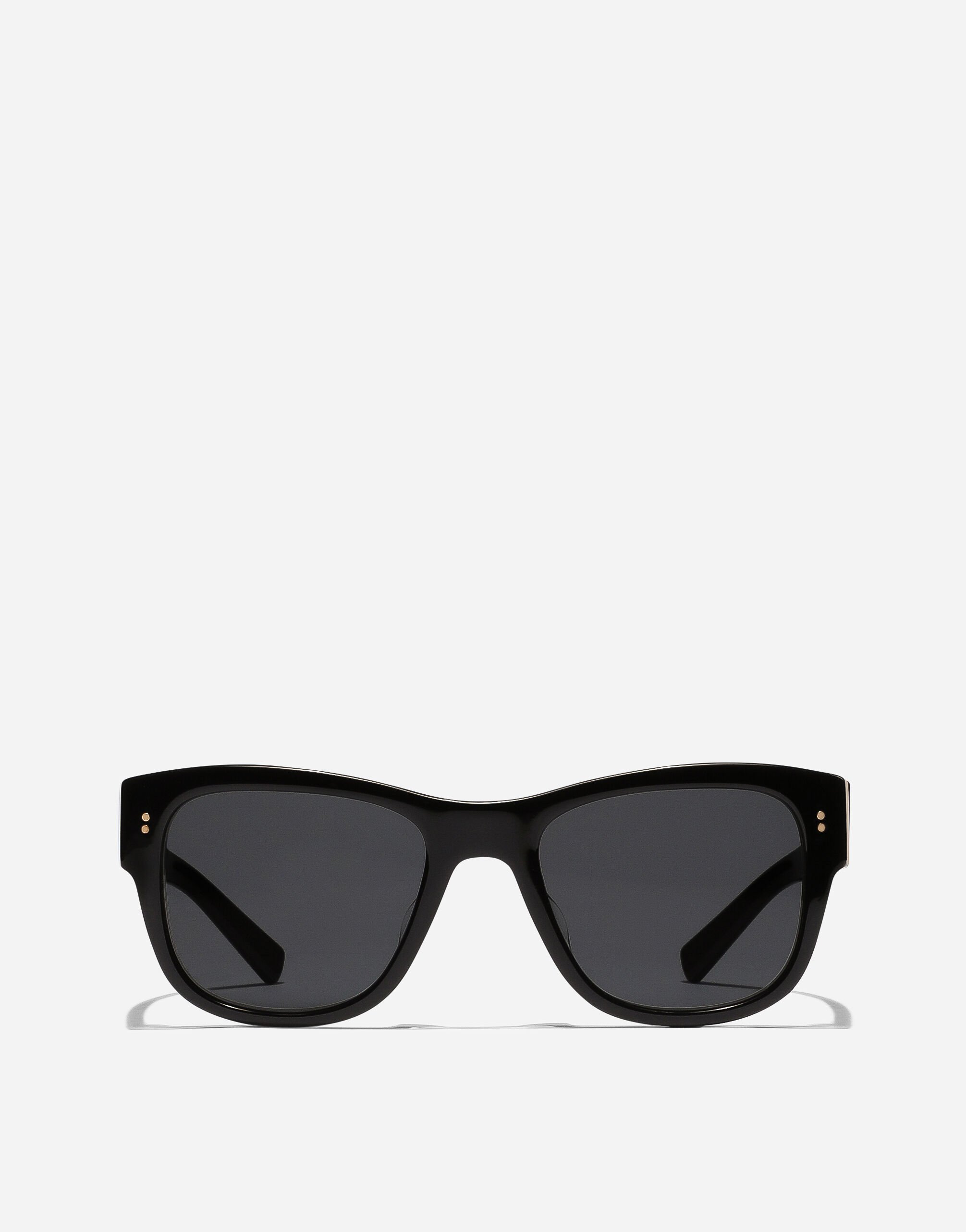 Dolce & Gabbana نظارة شمسية دومينيكو أسود و ذهبي VG2285VM281