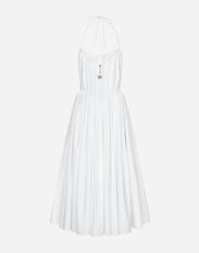 Dolce & Gabbana Longuette-Kleid mit Tellerrock aus Baumwolle Drucken F755RTHS5NK