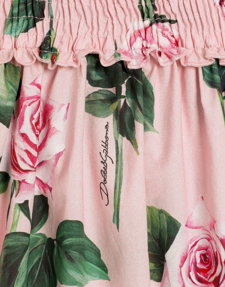 Dolce & Gabbana Rose-print poplin romper suit Print L22O01HS5S8