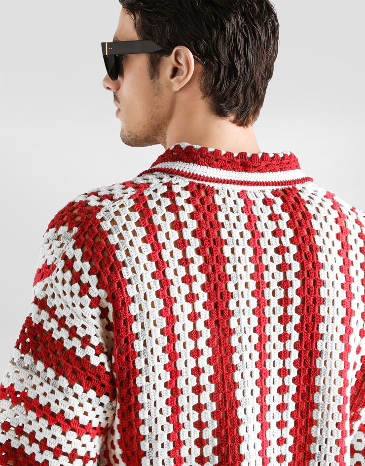 Dolce & Gabbana Crochet cotton cardigan Multicolor GXVBETJGMKB
