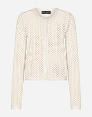 Dolce & Gabbana Short crochet jacket White FXJ16ZJEMM0