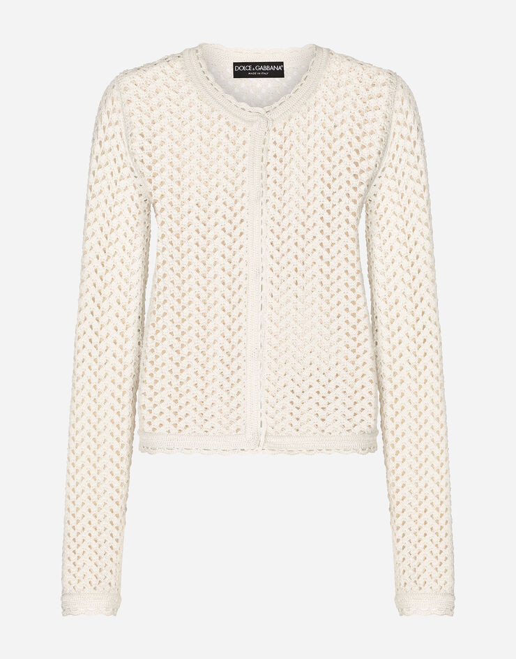 Dolce & Gabbana Short crochet jacket White FXL49TJFMO5