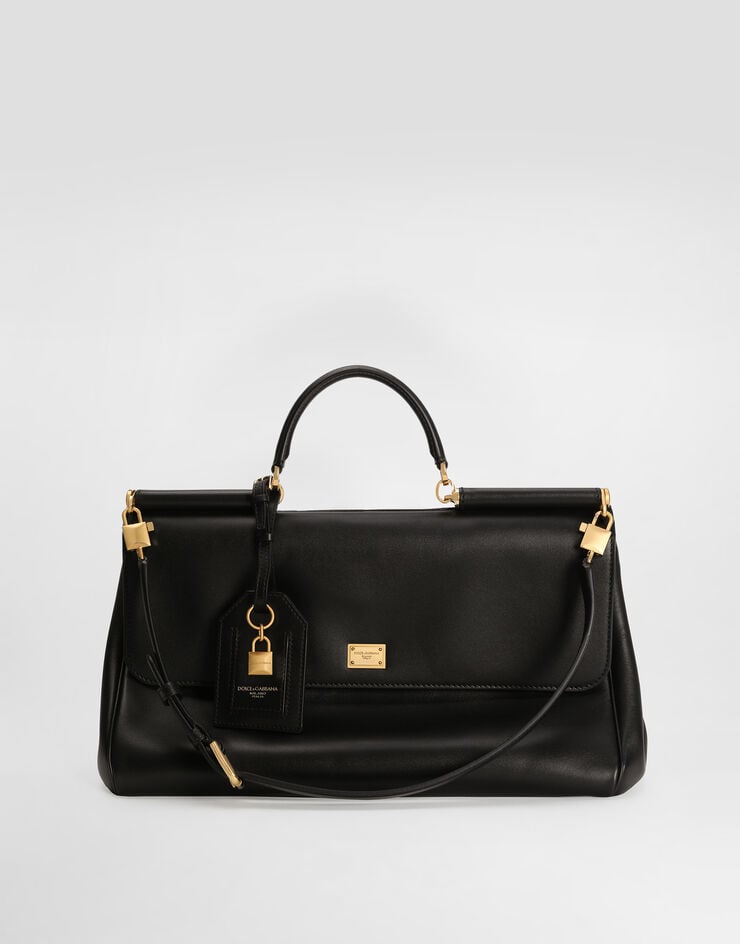 Dolce & Gabbana My Sicily handbag in plongé calfskin Black BB7814B7321