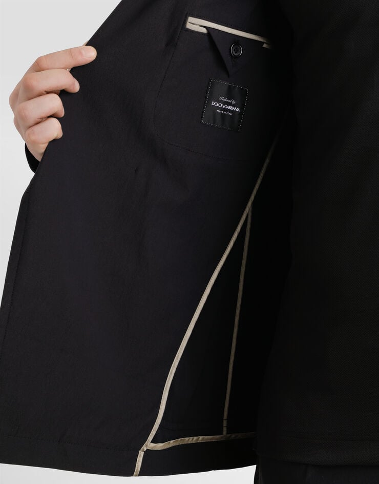 Dolce & Gabbana Double-breasted portofino canvas jacket Black G2VG5TFUUDD