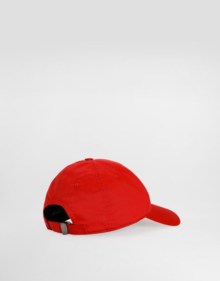 Dolce & Gabbana Cotton baseball cap with logo tag Bordeaux GH590AGF421