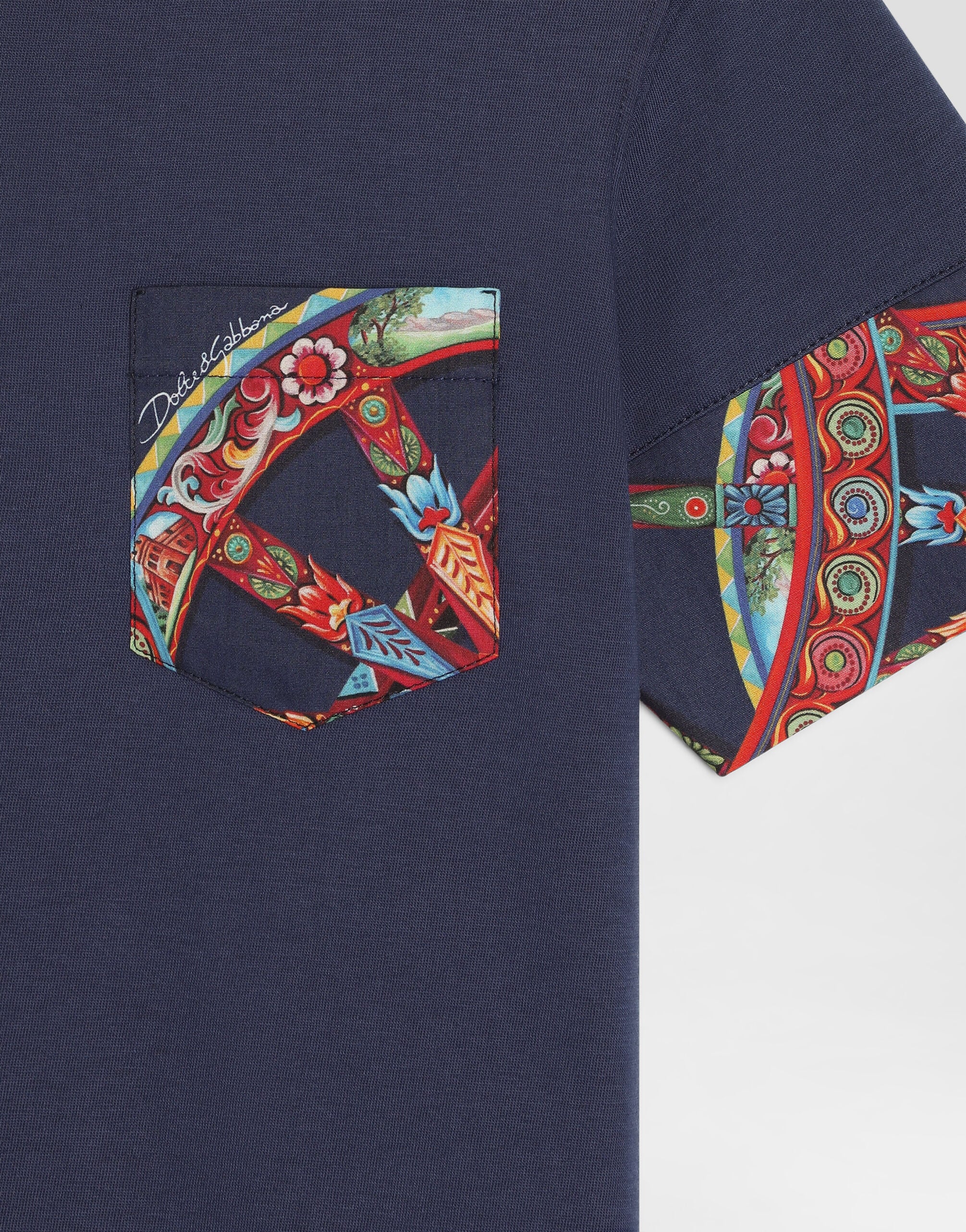 DOLCE & GABBANA カレット Tシャツ 46 Carretto-print jersey t-shirt in Multicolor for Boys