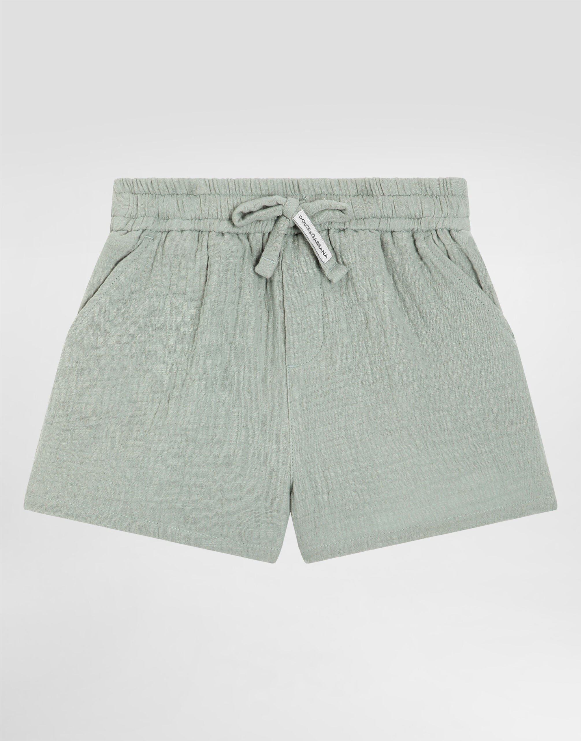 グリーンのボーイズ Cotton gauze bermuda shorts | Dolce&Gabbana®