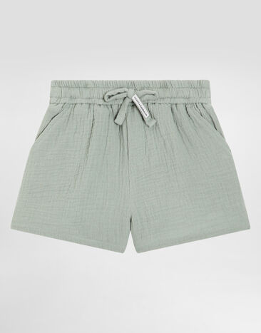 Dolce & Gabbana Cotton gauze bermuda shorts Green L14Q07FU5YU