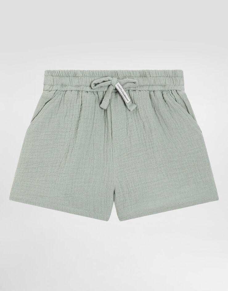Dolce & Gabbana Cotton gauze bermuda shorts Green L14Q07FU5YU