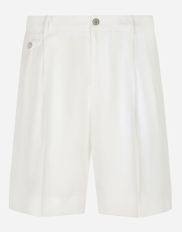 Dolce & Gabbana Bermudas de lino Blanco GW0MATFU4LF