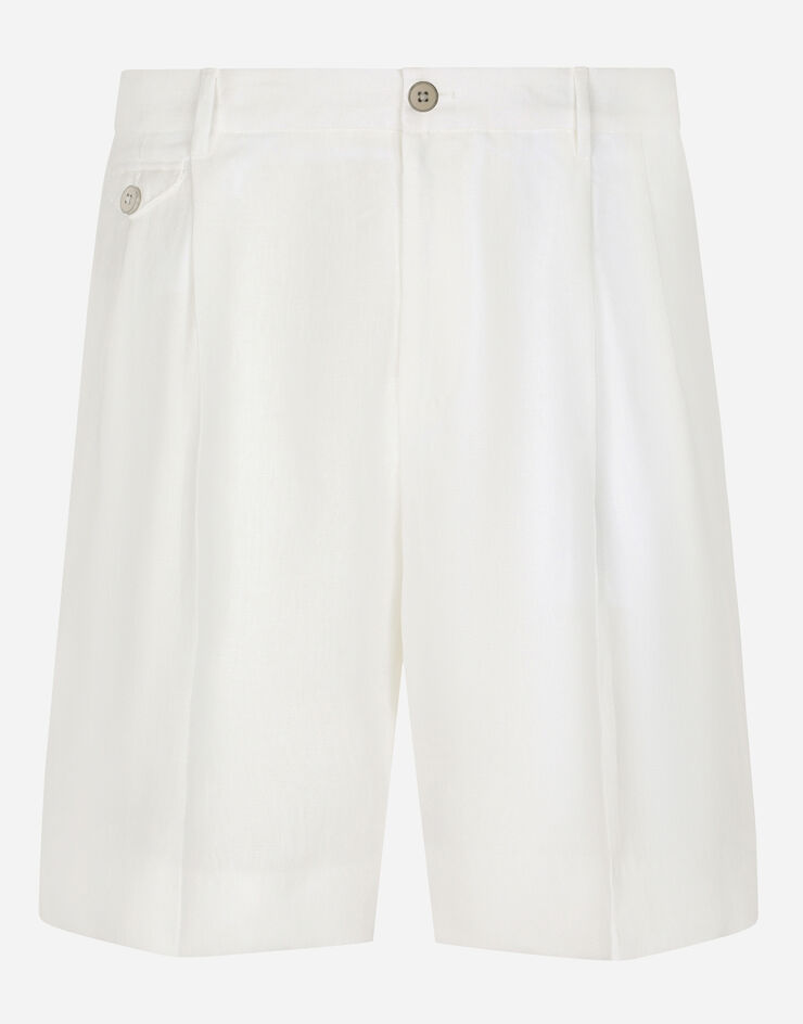 Dolce & Gabbana Linen shorts White GW0MATFU4LF