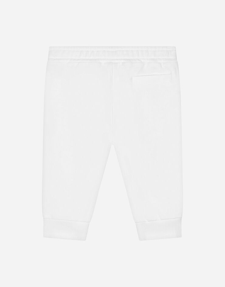 Dolce & Gabbana Pantalon de jogging en jersey avec bande logo DG Blanc L1JPFTG7D8H