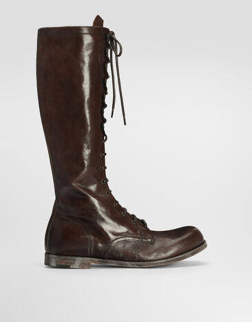 Dolce & Gabbana Bota en piel Marrón A70122AO019
