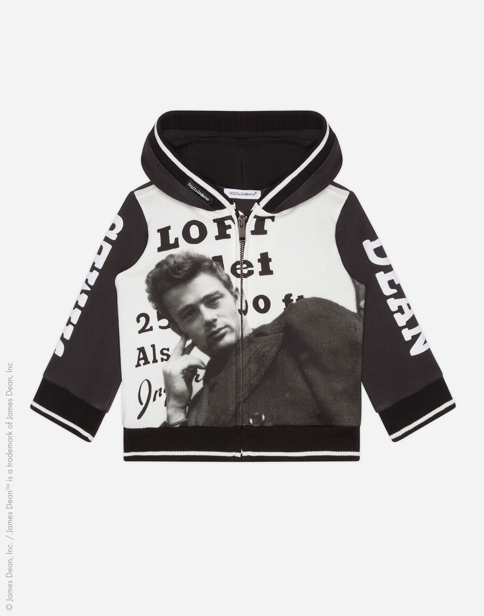 Jersey hoodie with james dean print