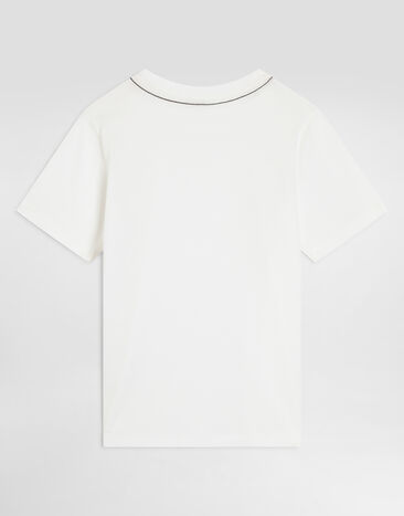 Dolce & Gabbana Jersey t-shirt with logo White L4JTHUG7QK1