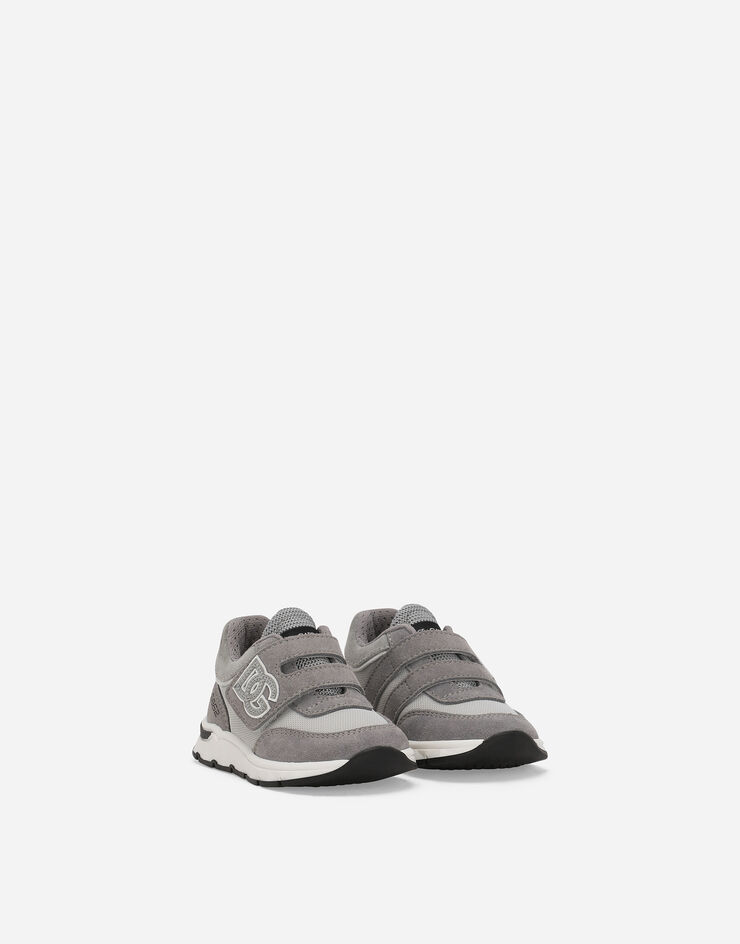 Dolce & Gabbana Zapatilla baja DG Running de malla y serraje Gris DN0199AA954