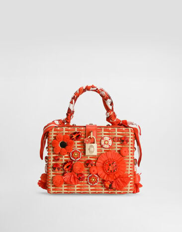 Dolce & Gabbana Bolso de mano Dolce Box en rafia Multicolor BB5970A0403