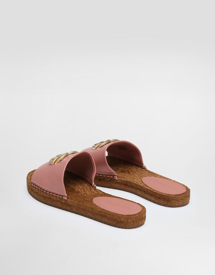 Dolce & Gabbana Nappa leather espadrille sliders Pink CE0124AX191