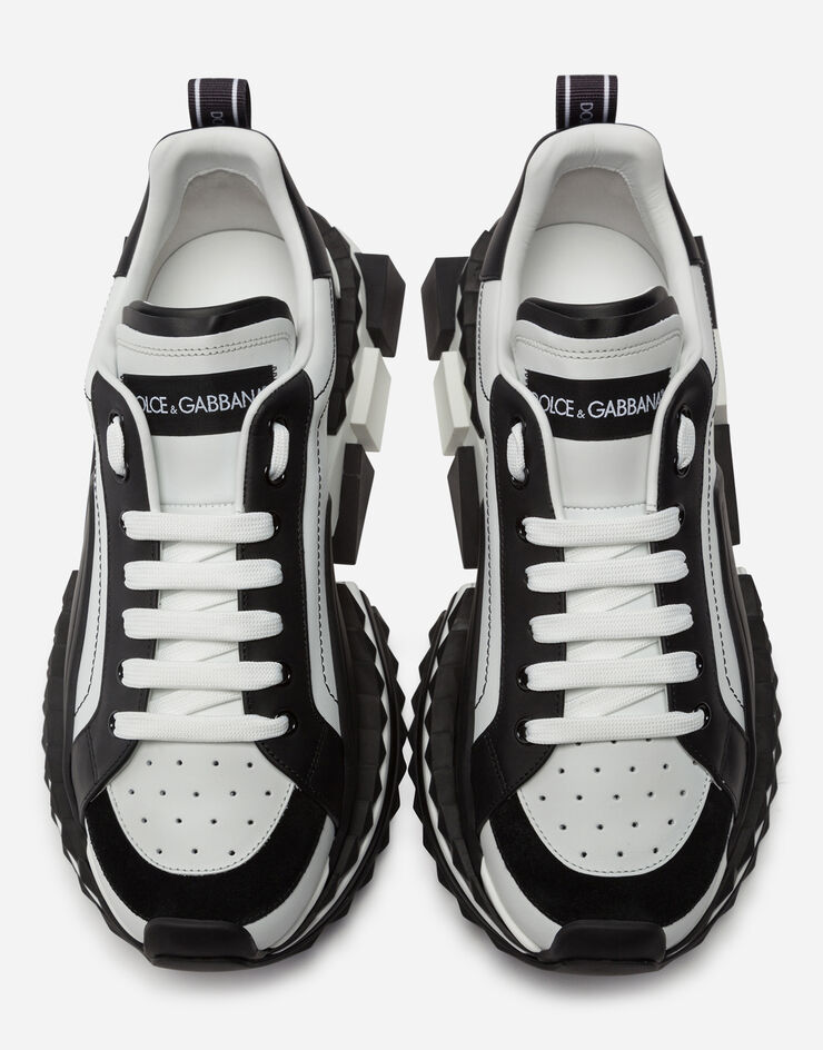 Dolce & Gabbana MULTI-COLORED SUPER KING SNEAKERS WHITE/BLACK CS1649AZ692