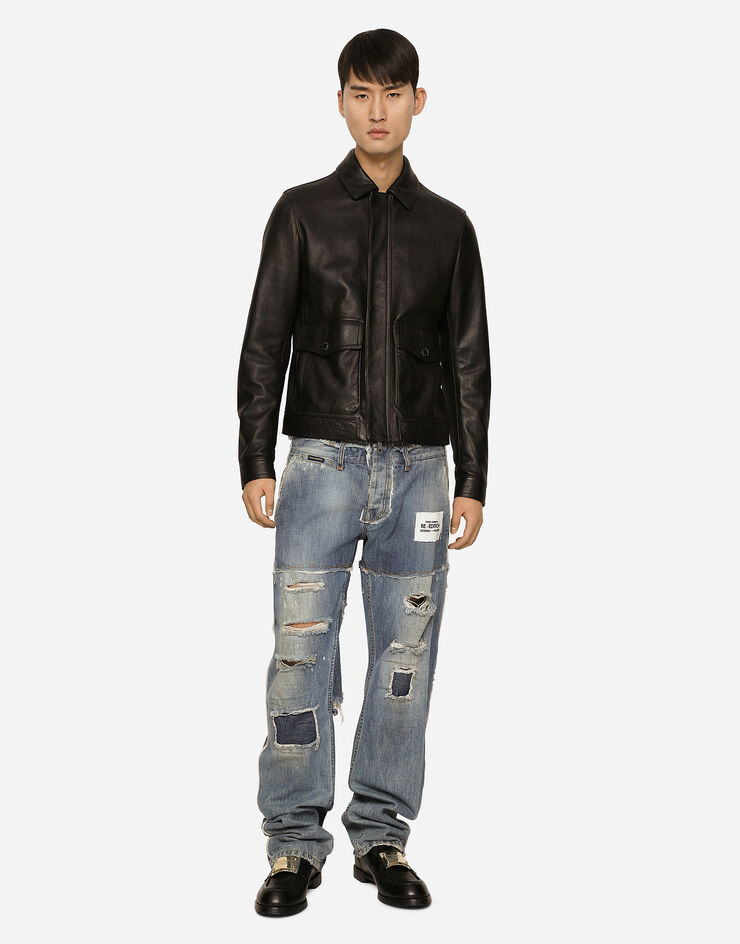 Dolce & Gabbana Leather jacket Black G9ANZLGG724