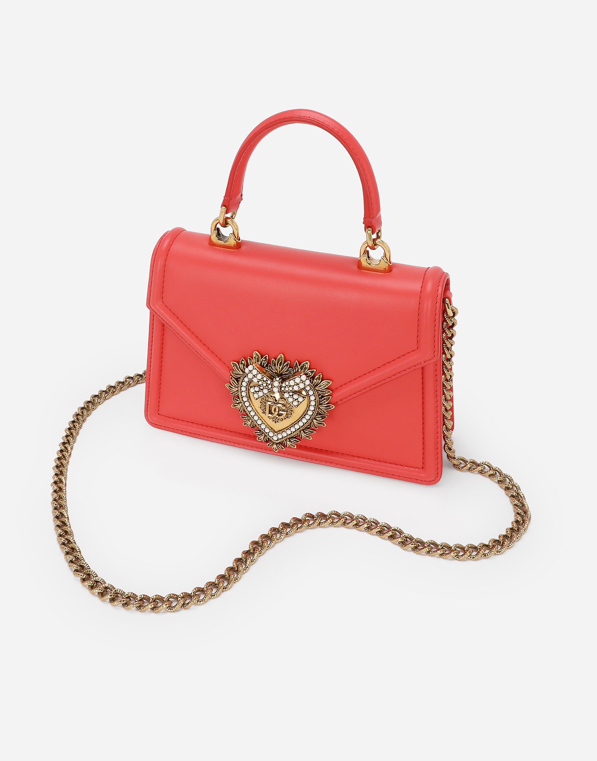 Small Devotion top handle bag in Orange for Women Dolce Gabbana US