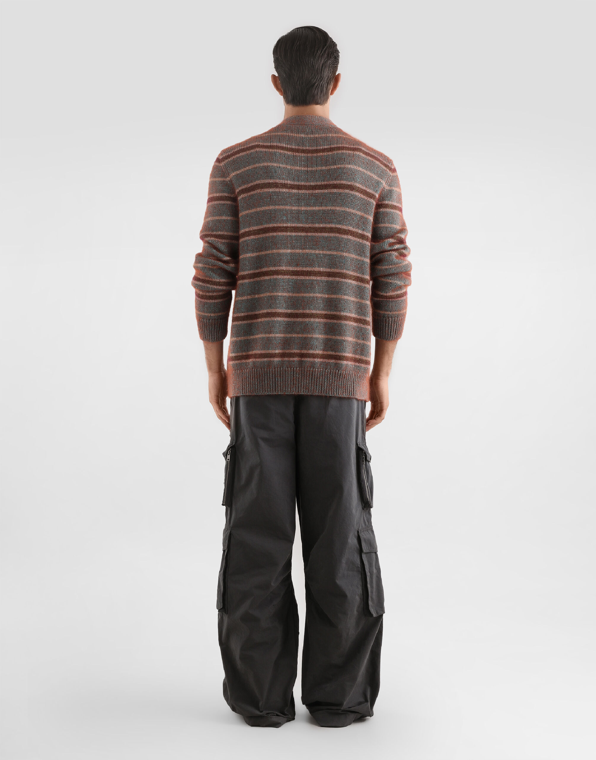 Washed fabric trousers in Grey for Men | Dolce&Gabbana® US