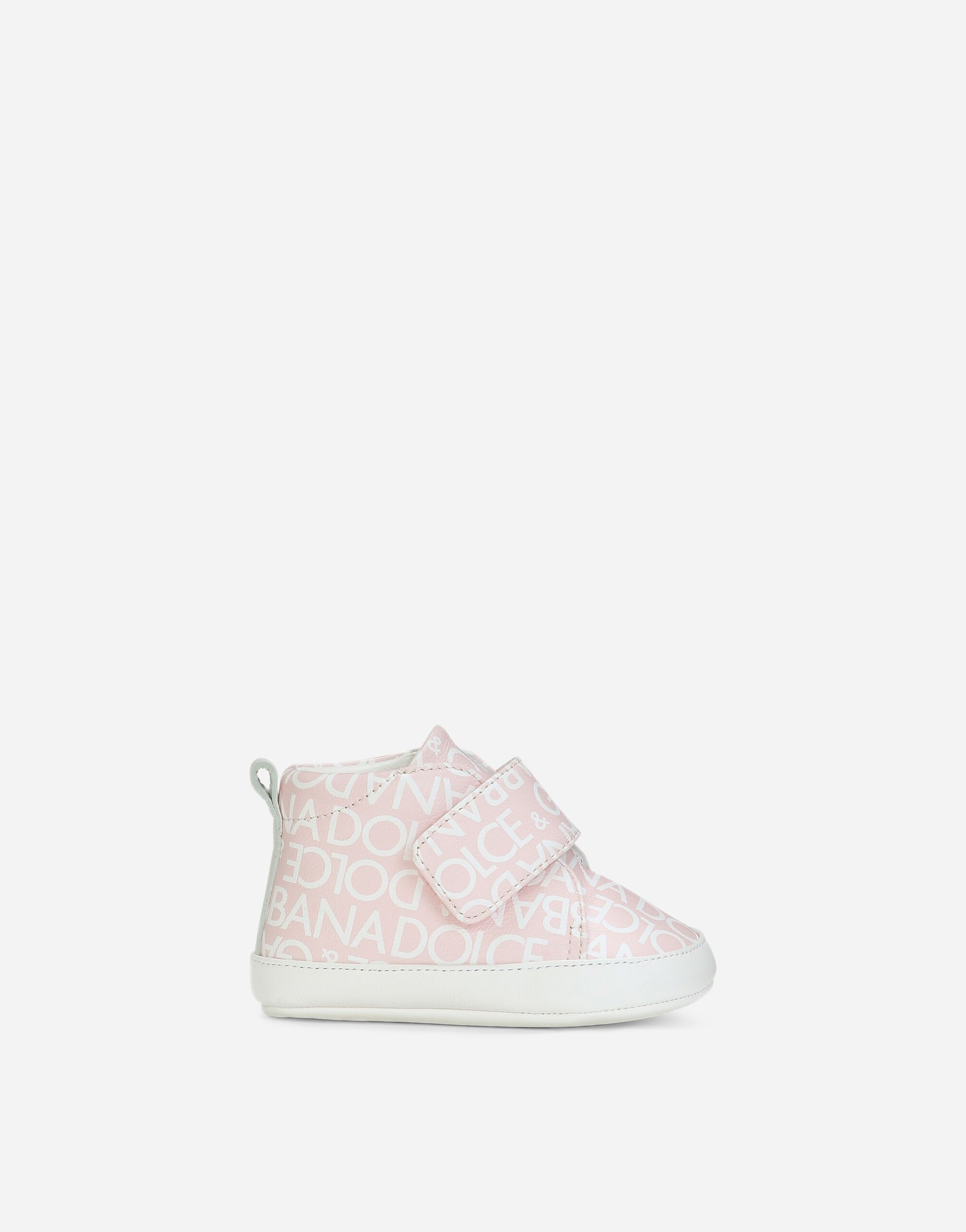 DolceGabbanaSpa Printed nappa leather mid-top sneakers Pink L1JT7WG7KS0