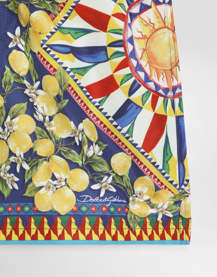 Dolce & Gabbana Carretto-print nylon swim boxer shorts Dolce & Gabbana Carretto-print nylon swim boxer shorts Multicolor L4J850ON0I0