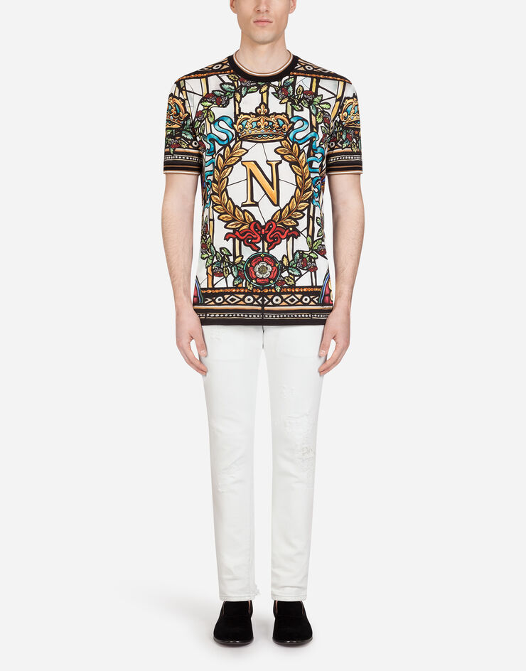 Dolce & Gabbana White stretch skinny jeans BIANCO GY07LDG8BZ8
