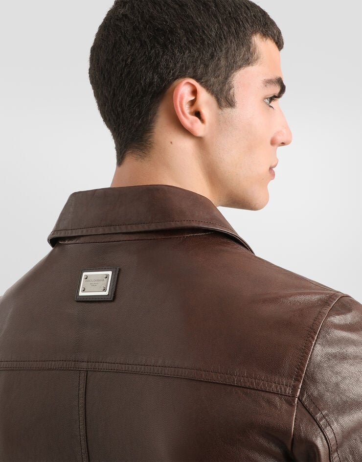 Dolce & Gabbana Leather jacket Dolce & Gabbana Leather jacket Brown G9BWKLHULY2