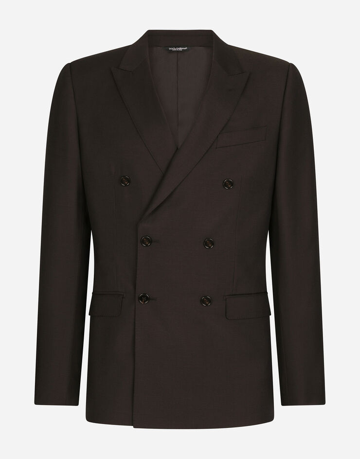 Dolce & Gabbana Double-breasted wool and silk Martini-fit suit Violet GK7SMTFU3Q7