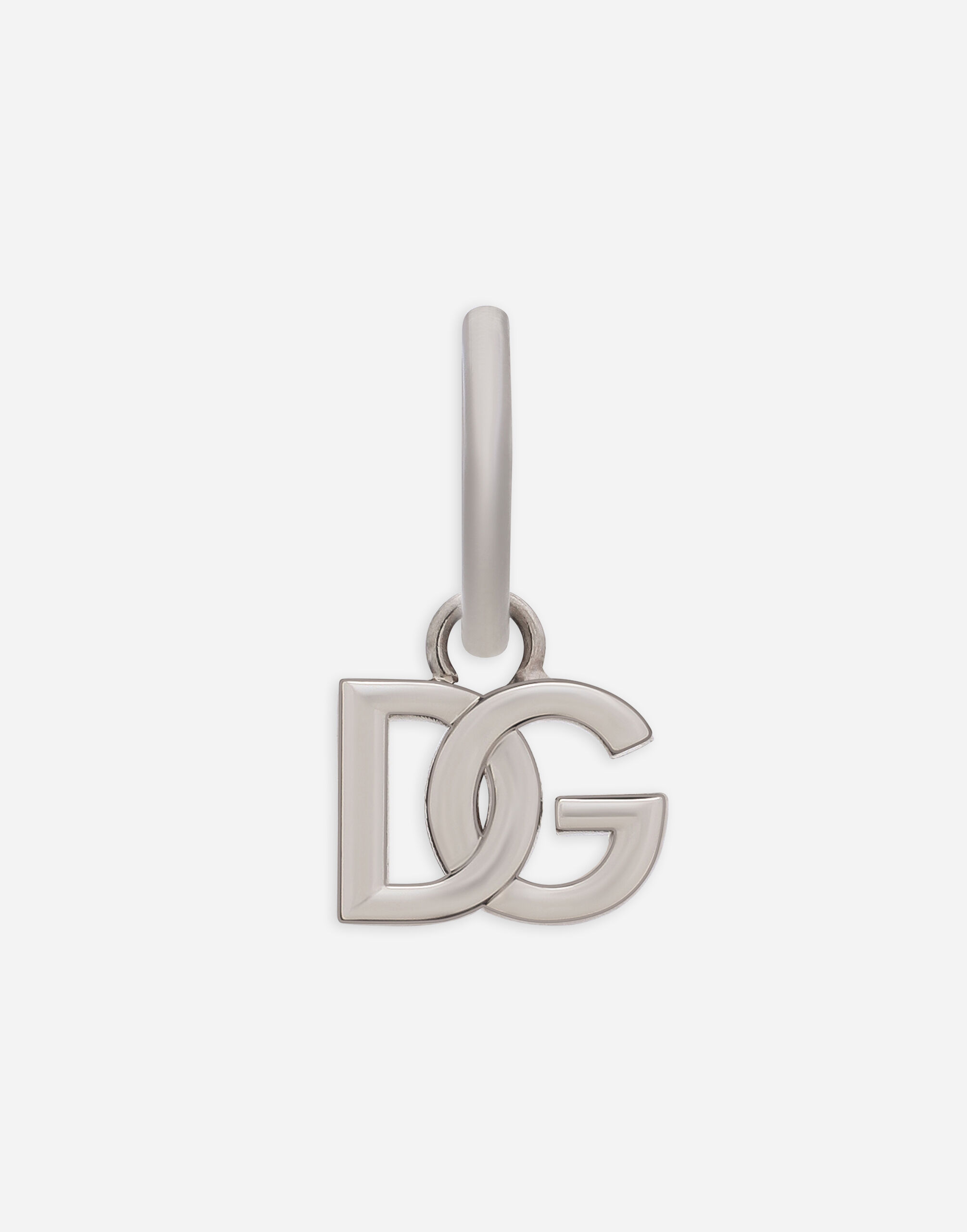 シルバーのメンズ シングルピアス DGロゴ | Dolce&Gabbana®
