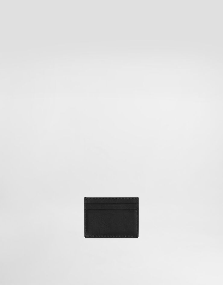 Dolce & Gabbana Kartenetui in Flechtoptik mit DG-Logo Dolce & Gabbana Kartenetui in Flechtoptik mit DG-Logo Schwarz BI0330AK274