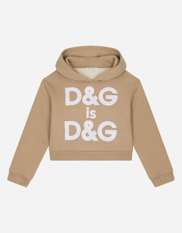 Dolce & Gabbana Kapuzensweatshirt mit Logostickerei Schwarz EB0003AB000