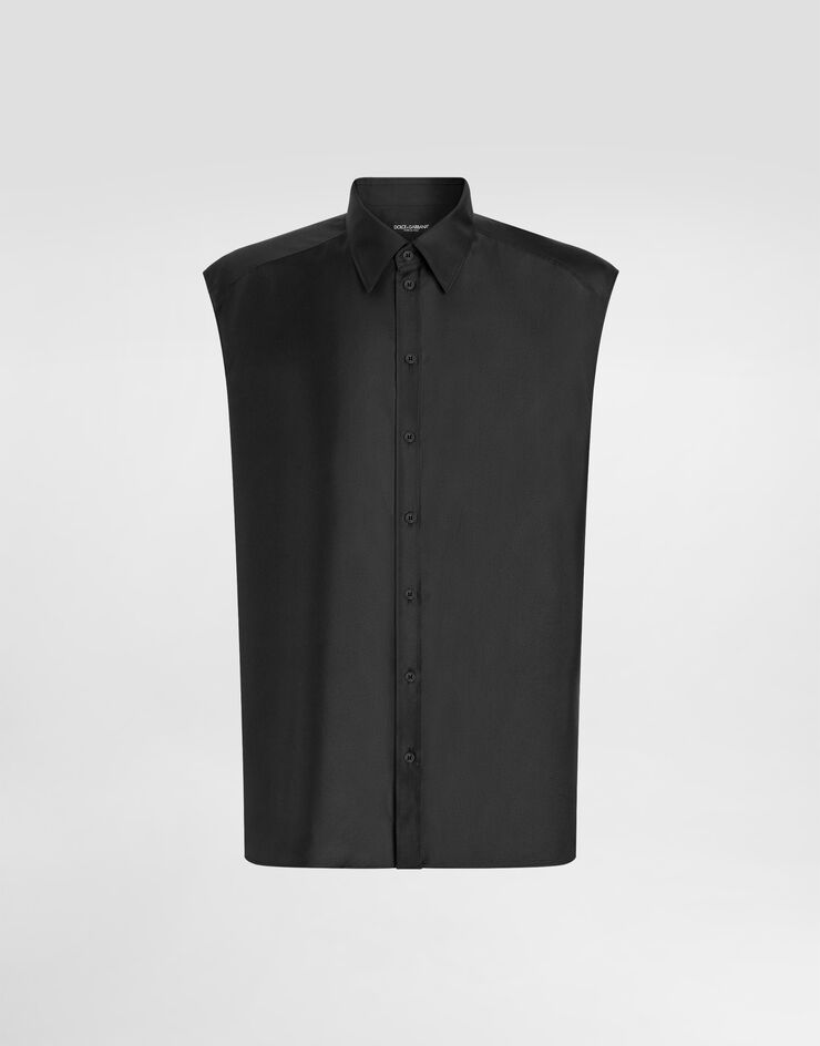Dolce & Gabbana Silk twill shirt Black G5PF7TFU1XB