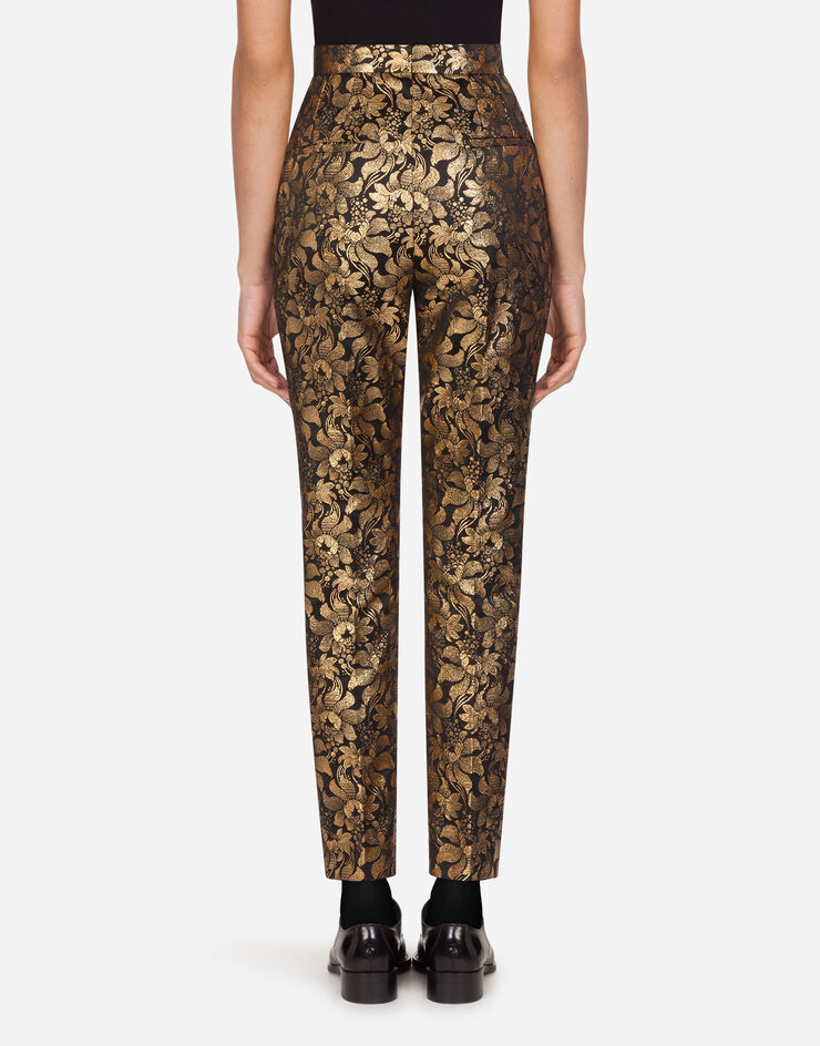 Dolce & Gabbana LUREX FLORAL JACQUARD PANTS MULTICOLORE FTAM2THJMG8
