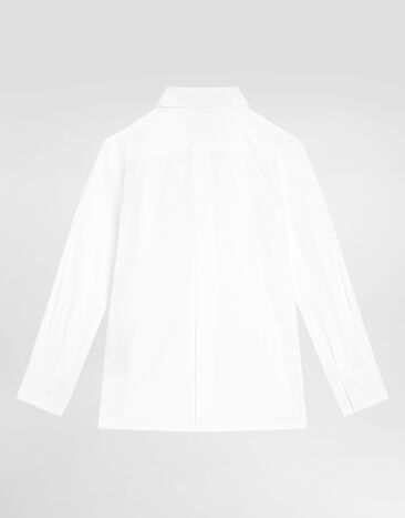 Dolce & Gabbana Poplin shirt with shirt-front detail White L42S56FU5GK