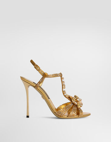 Dolce & Gabbana Satin sandals Gold CR2070A0668