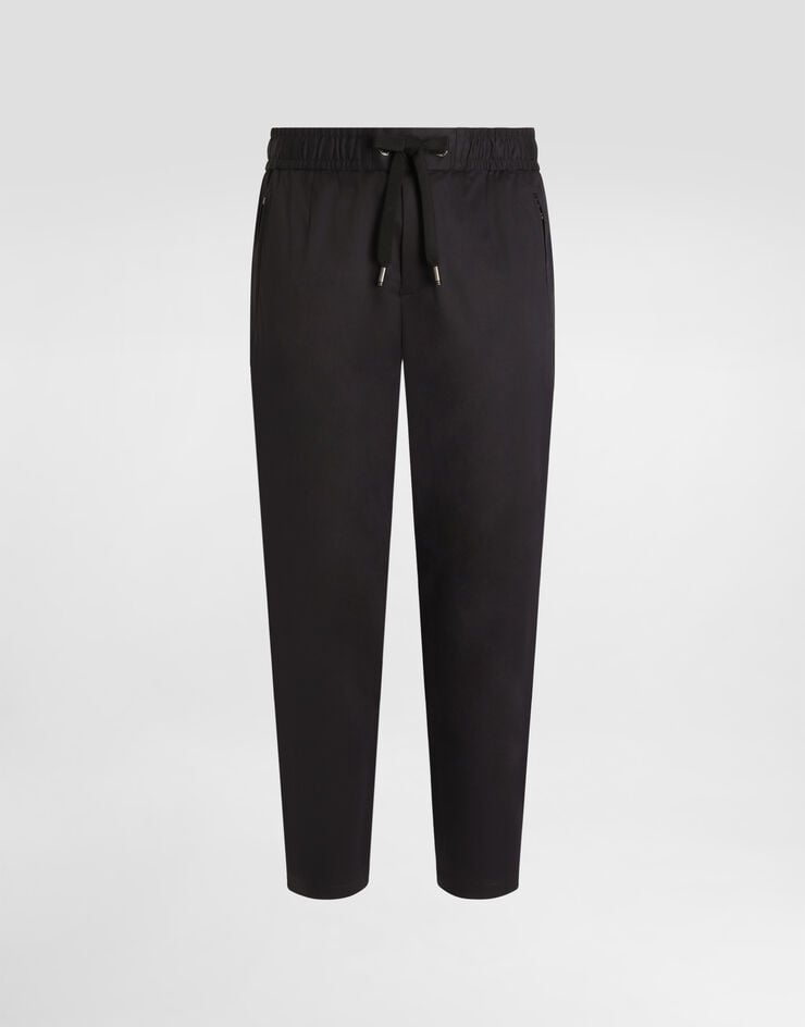 Dolce & Gabbana Stretch cotton jogging pants with tag Blue GVZAETFUFJR