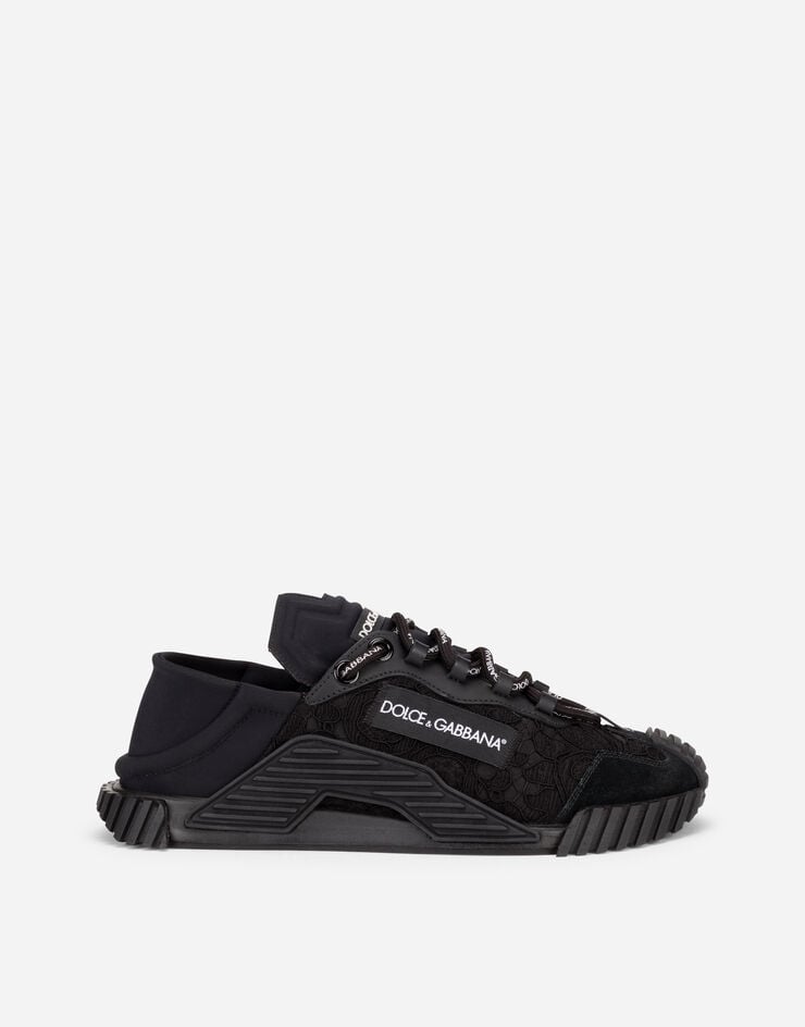 Dolce & Gabbana Slip-on-Sneakers ns1 aus Materialmix Schwarz CK1837AX372