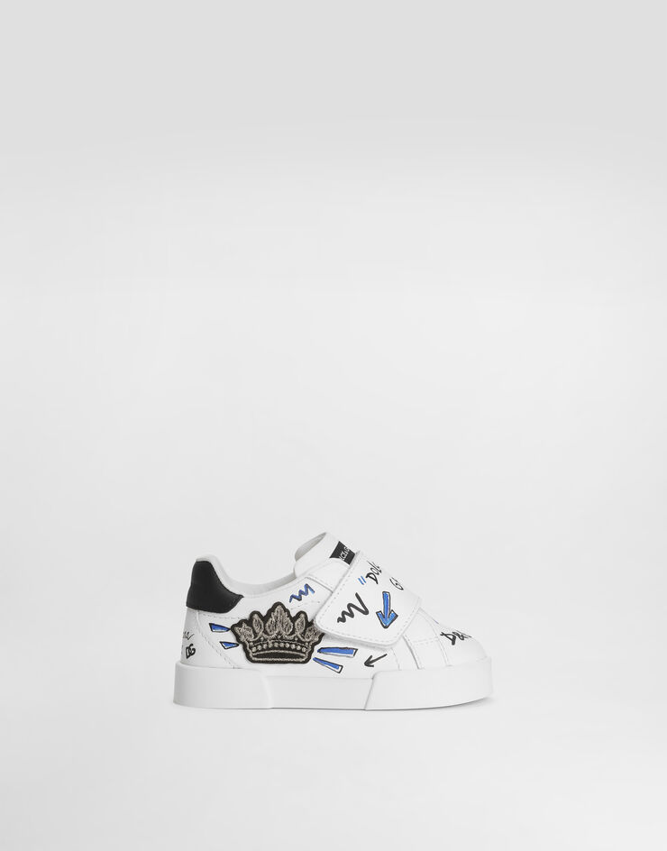 Dolce & Gabbana Sneakers Portofino Light en cuir d’agneau imprimé Multicolore DN0135AH494