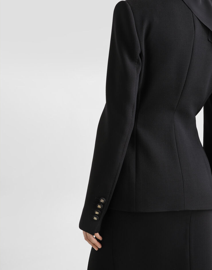 Dolce & Gabbana Single-breasted wool Dolce jacket Black F27DCTFUBGE